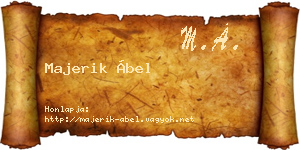 Majerik Ábel névjegykártya